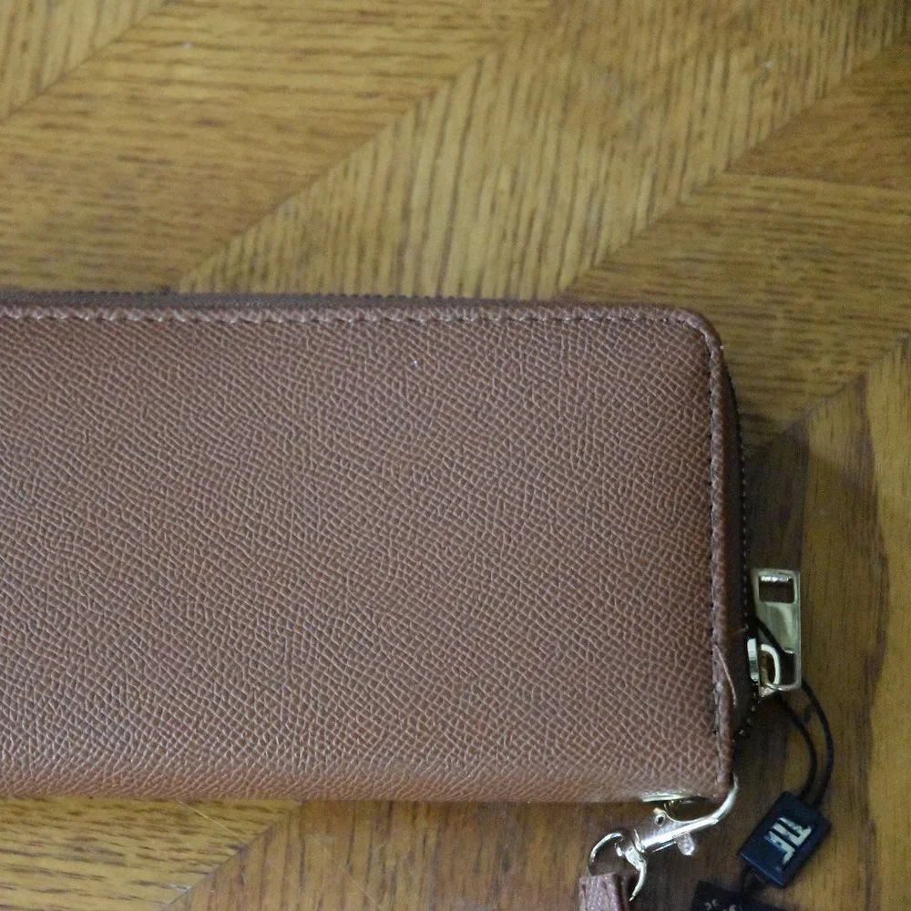 Adalia Cognac Wristlet | London Fog - Picture 6 of 7